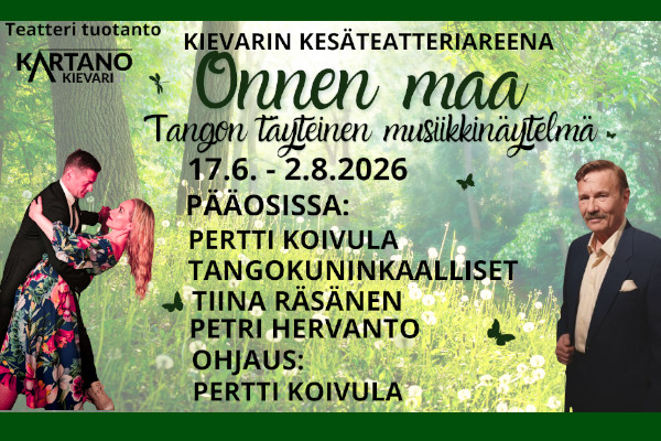 Kartano Kievarin kesäteatteri 2026 vinkki